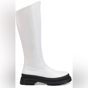 Women's White Knee-High Boots